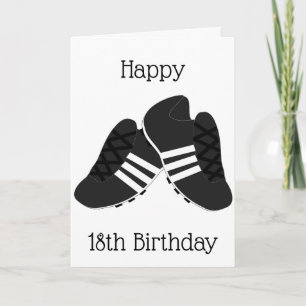 Carte Bottes de football Personnalisées 18e anniversaire