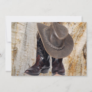 Carte Bottes et Casquette de cowboy