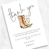 Carte Bottes modernes et Merci de Fête des mariées bulle