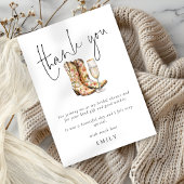 Carte Bottes modernes et Merci de Fête des mariées bulle