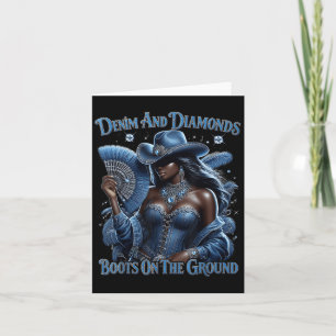 Carte Bottes Occidentales Sur Le Sol Denim Et Diamonds V
