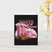 Carte Bottes Sur Le Sol, Boot Cowgirl Pink Western Cou (Fleur jaune)