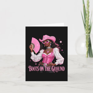 Carte Bottes Sur Le Sol Pink Cowgirl Cancer Du Sein Wes