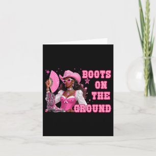 Carte Bottes Sur Le Sol Pink Cowgirl Cancer Du Sein Wes