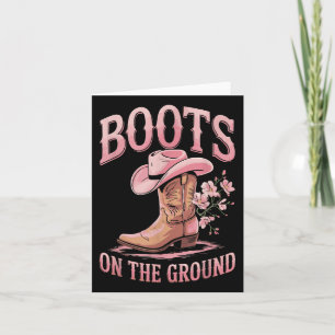 Carte Bottes Sur Le Terrain Black Cowgirl Western Où Le