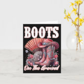 Carte Bottes Sur Le Terrain Boot Cowboy Western Cowgirl (Fleur jaune)