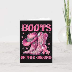 Carte Bottes Sur Le Terrain Cowgirl Western Breast Cance