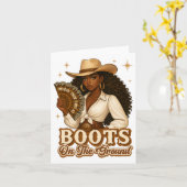 Carte Bottes Sur Le Terrain Junetten Cowgirl Où Ils (Fleur jaune)