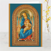 Carte Botticelli (1445-1510) Madonna & Child Enthroned (Fleur jaune)