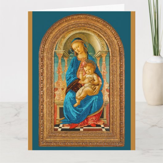 Carte Botticelli (1445-1510) Madonna & Child Enthroned (Devant)