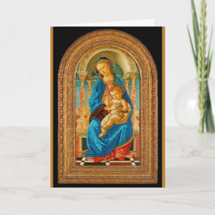 Carte Botticelli (1445-1510) Madonna & Child Enthroned