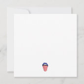 Carte Bouche drapeau bleu-blanc (Dos)