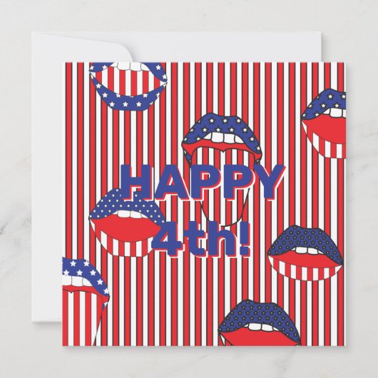 Carte Bouche drapeau bleu-blanc (Devant)