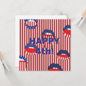 Carte Bouche drapeau bleu-blanc (Devant/Arrière en situation)