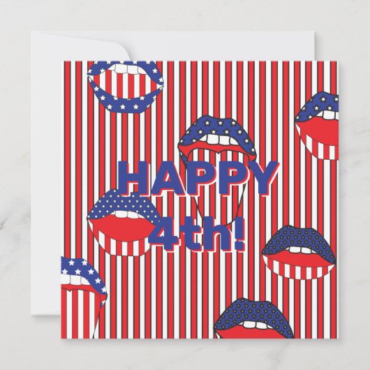 Carte Bouche drapeau bleu-blanc (Devant)
