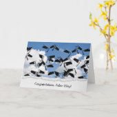 Carte bouchon de graduation dans le ciel (Fleur jaune)