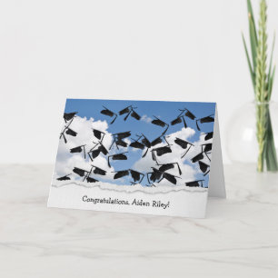 Carte bouchon de graduation dans le ciel