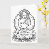 Carte Bouddha (Fleur jaune)