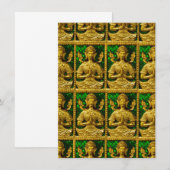 Carte bouddha assis amical (Devant / Derrière)
