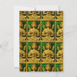 Carte bouddha assis amical