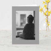 Carte Bouddha assis dans la méditation (Fleur jaune)