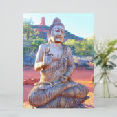 Carte bouddha assis méditant (Debout devant)