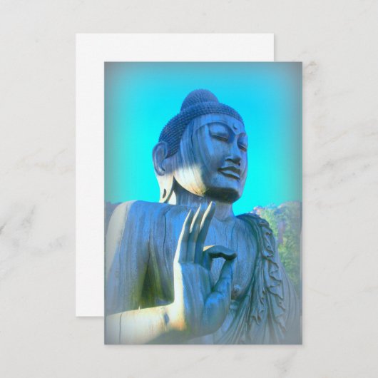 Carte bouddha bleu (Devant / Derrière)