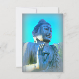 Carte bouddha bleu