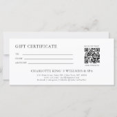 Carte Bouddha doré – Certificat-cadeau QR Code Salon (Devant)