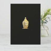 Carte bouddha doré en noir (Debout devant)