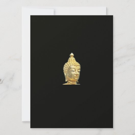 Carte bouddha doré en noir (Devant)
