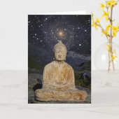 Carte Bouddha et les étoiles (Fleur jaune)
