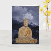 Carte Bouddha et Montagnes Bleues (Fleur jaune)