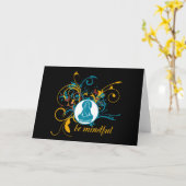 Carte Bouddha soit conscient (Fleur jaune)