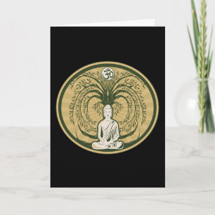 Carte Bouddha sous l'arbre de Bodhi