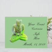Carte Bouddha vert Mossy méditant Thunder_Cove (Debout devant)
