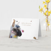 Carte Bouddhiste/Joyeux anniversaire : (Fleur jaune)