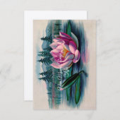 Carte bouddhiste Lotus Nam Myoho Renge Kyo (Devant / Derrière)