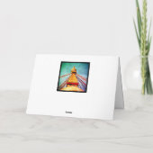 Carte Boudhanath Stupa, Bouddha Eyes, Katmandou, Népal (Dos)