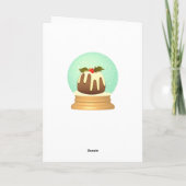 Carte Boudin boudin neige globe tourteau d'hiver rouge v (Dos)