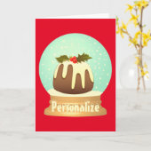 Carte Boudin boudin neige globe tourteau d'hiver rouge v (Fleur jaune)