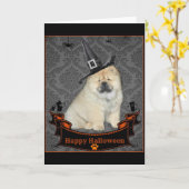 Carte Bouffe de bouffe de Halloween (Fleur jaune)