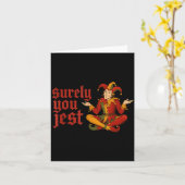 Carte Bouffon Médiéval Rigolard Drôle de Bouffon Mème (Fleur jaune)