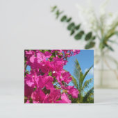 Carte Bougainvilliers et palmiers paysage tropical (Debout devant)