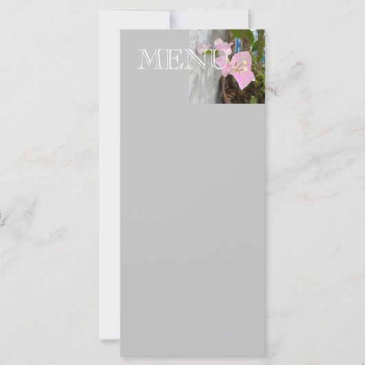 Carte bougainvilliers roses ou fleur de papier, tropical (Devant)