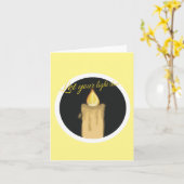 Carte bougie (Fleur jaune)