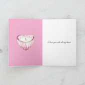Carte Bougie à coeur rose Éclairez ma vie (Intérieur)