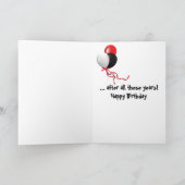 Carte bougie chaude de poivron rouge d'anniversaire (Intérieur)