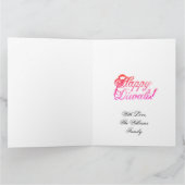 Carte Bougie colorée Diwali bonjour Rainbow Happy (Intérieur)