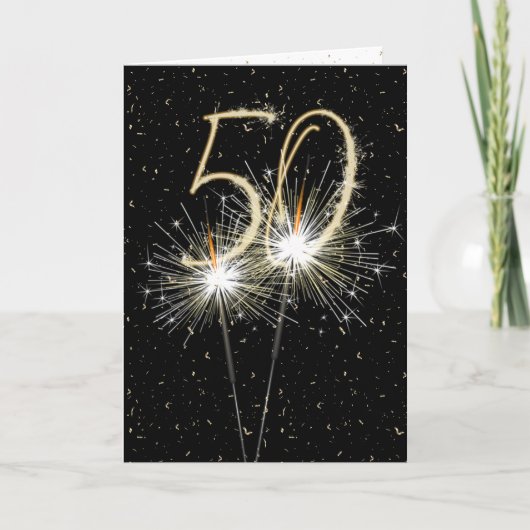Carte Bougie d'anniversaire 50 ans (Devant)